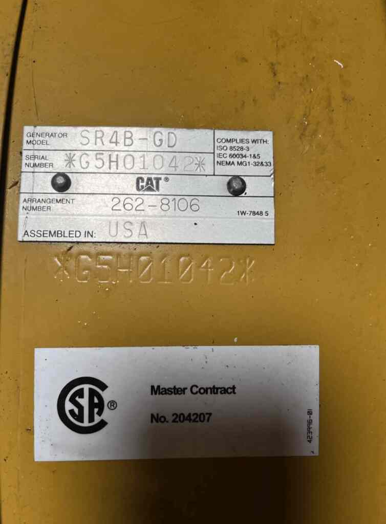 Caterpillar 3516C Standby Diesel Generator